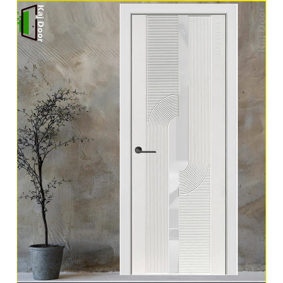    درب ام دی اف روکش pvc  باطرح cnc کد 830